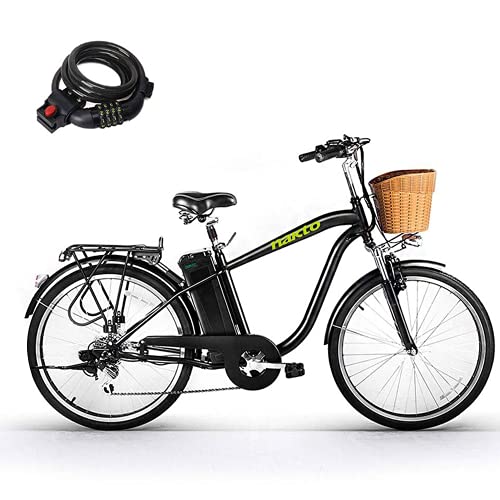 NAKTO 250W Electric Bikes for Adults, Shimano 6-Speed Gear 26' Electric Bicycle 20 MPH...