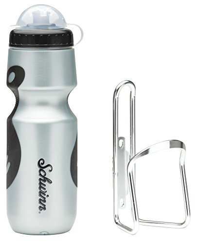 Schwinn Bike Bottle Holder With Water Bottle, 23 oz. BPA Free Squeeze Sport Bottle And...