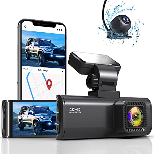 REDTIGER F7N 4K Dual Dash Cam Built-in WiFi GPS Front 4K/2.5K and Rear 1080P Dual Dash...