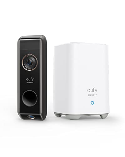 eufy security Video Doorbell Dual Camera (Battery-Powered) with HomeBase, Wireless...
