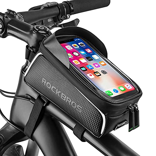 ROCKBROS Bike Phone Front Frame Bag Bicycle Bag Waterproof Bike Phone Mount Top Tube Bag...