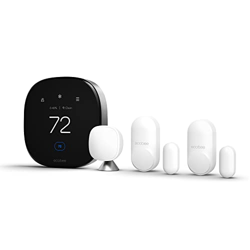 ecobee Smart Thermostat Premium with Siri and Alexa and Built in Air Quality Monitor and...