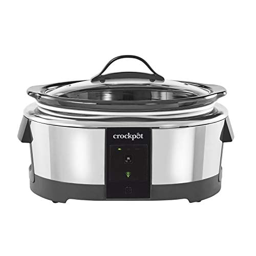 Crock-Pot Slow Cooker Works with Alexa 6-Quart Programmable Stainless Steel 2139005, A...