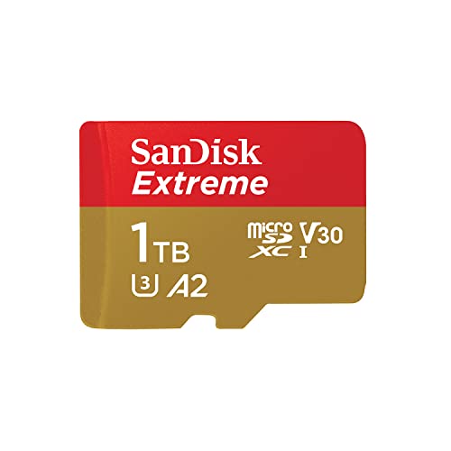 SanDisk 1TB Extreme microSDXC UHS-I Memory Card with Adapter - Up to 190MB/s, C10, U3,...
