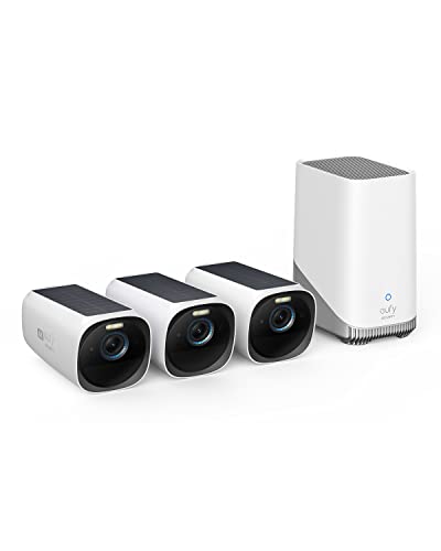 eufy Security eufyCam 3 3-Cam Kit, Security Camera Outdoor Wireless, 4K Camera with...