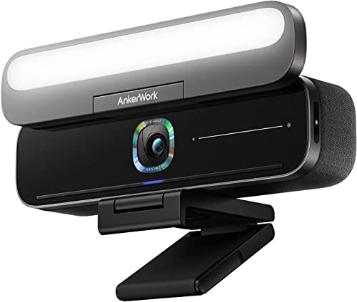 AnkerWork B600 Video Bar with 4-in-1 Design (2K Cam with Speaker, Mic, Light), AI Video...
